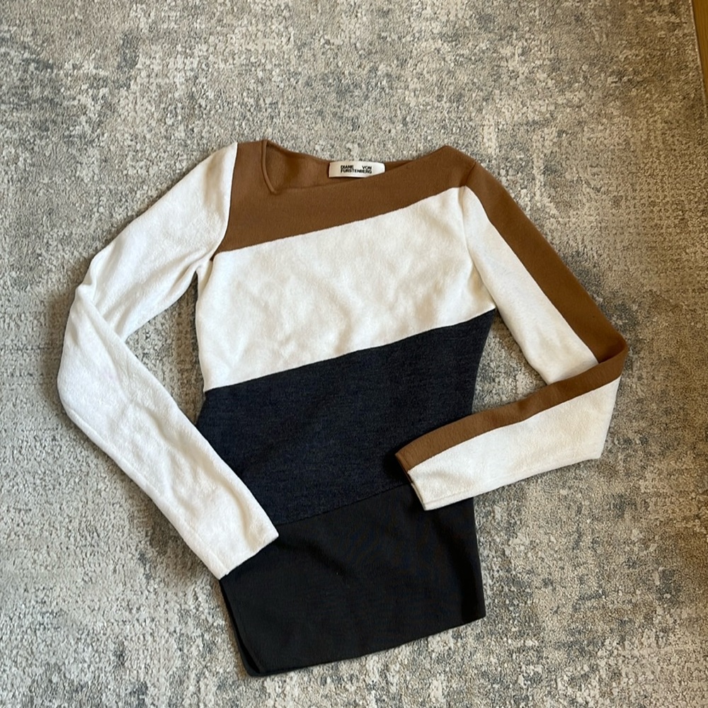 Diane von Furstenberg asymmetrical top.